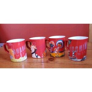 RARE! NesCafe Clasico Instant Coffee Mexico Collectors Edition 4 Cups